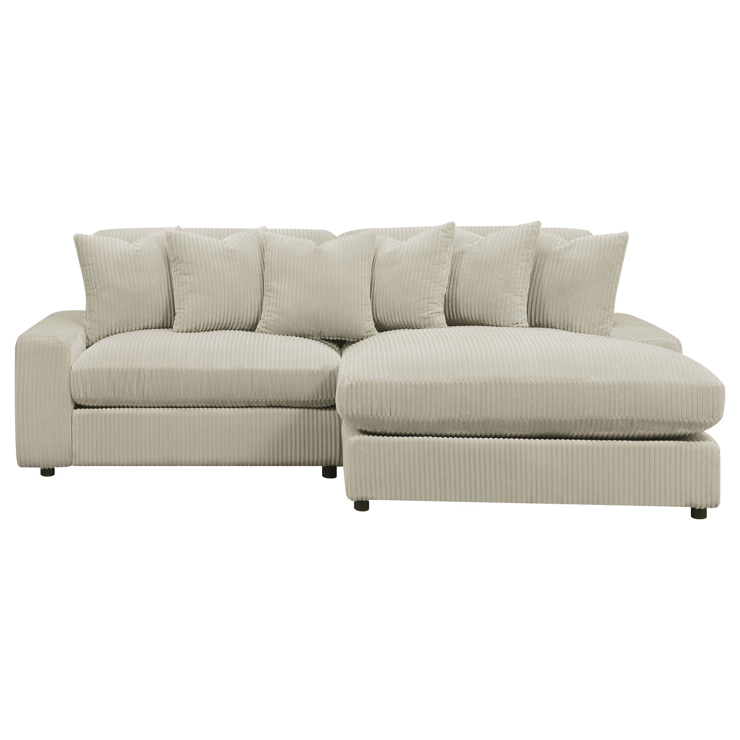 Blaine Upholstered Reversible Chaise Sectional Sofa Sand