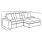 Blaine Upholstered Reversible Chaise Sectional Sofa Fog