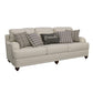 Glenn Upholstered English Arm Sofa Light Grey and Grey