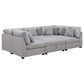 Cambria 6-piece Upholstered Modular Sectional Sofa Grey