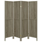 Deepika 4-Panel Room Divider Folding Screen Grey Driftwood