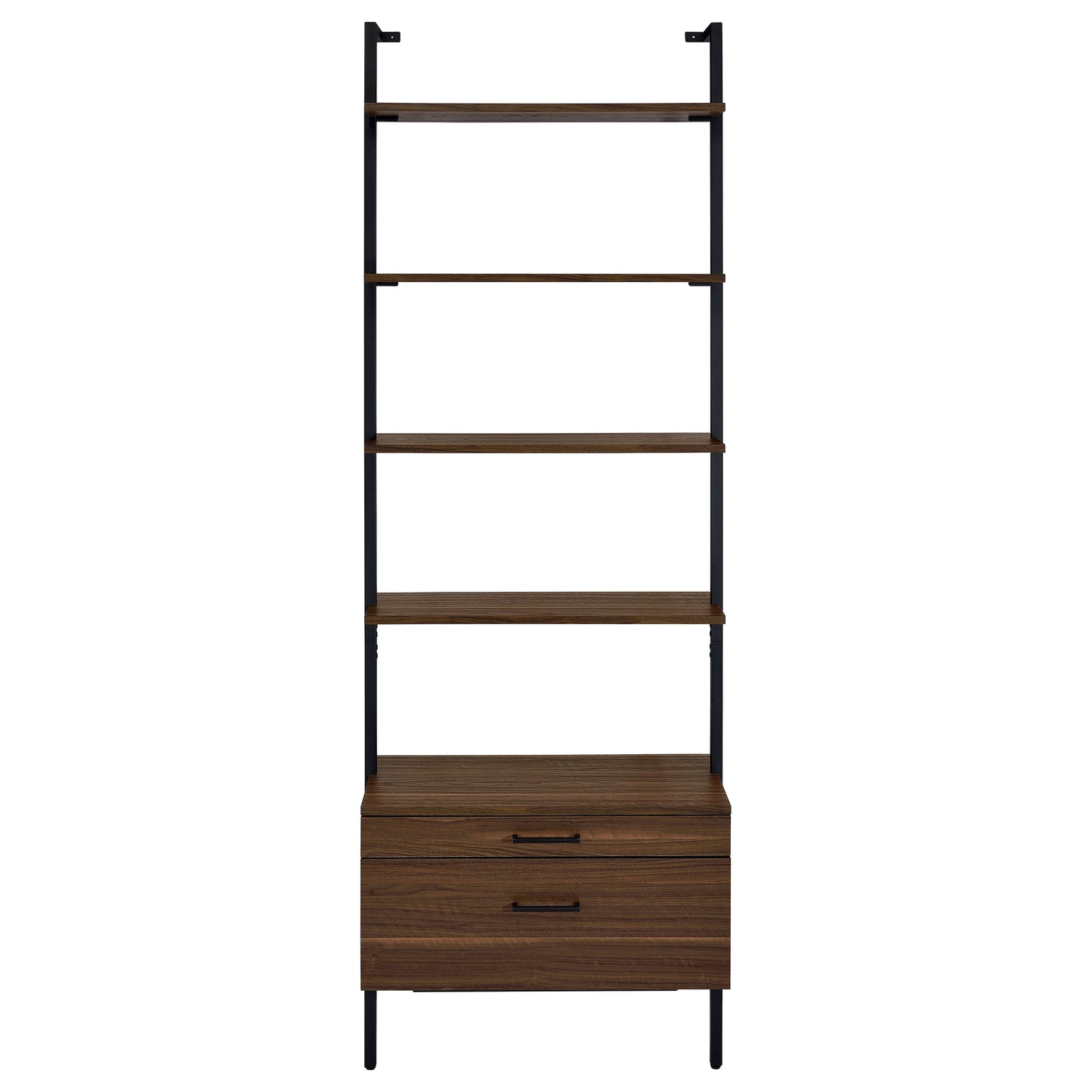 Owens 96-inch 4-shelf Storage Wall Bookshelf Walnut