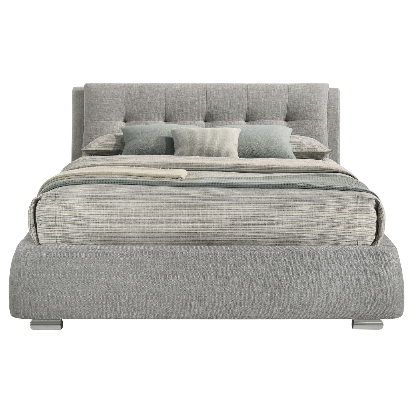 Fenbrook Upholstered California King Storage Panel Bed Grey