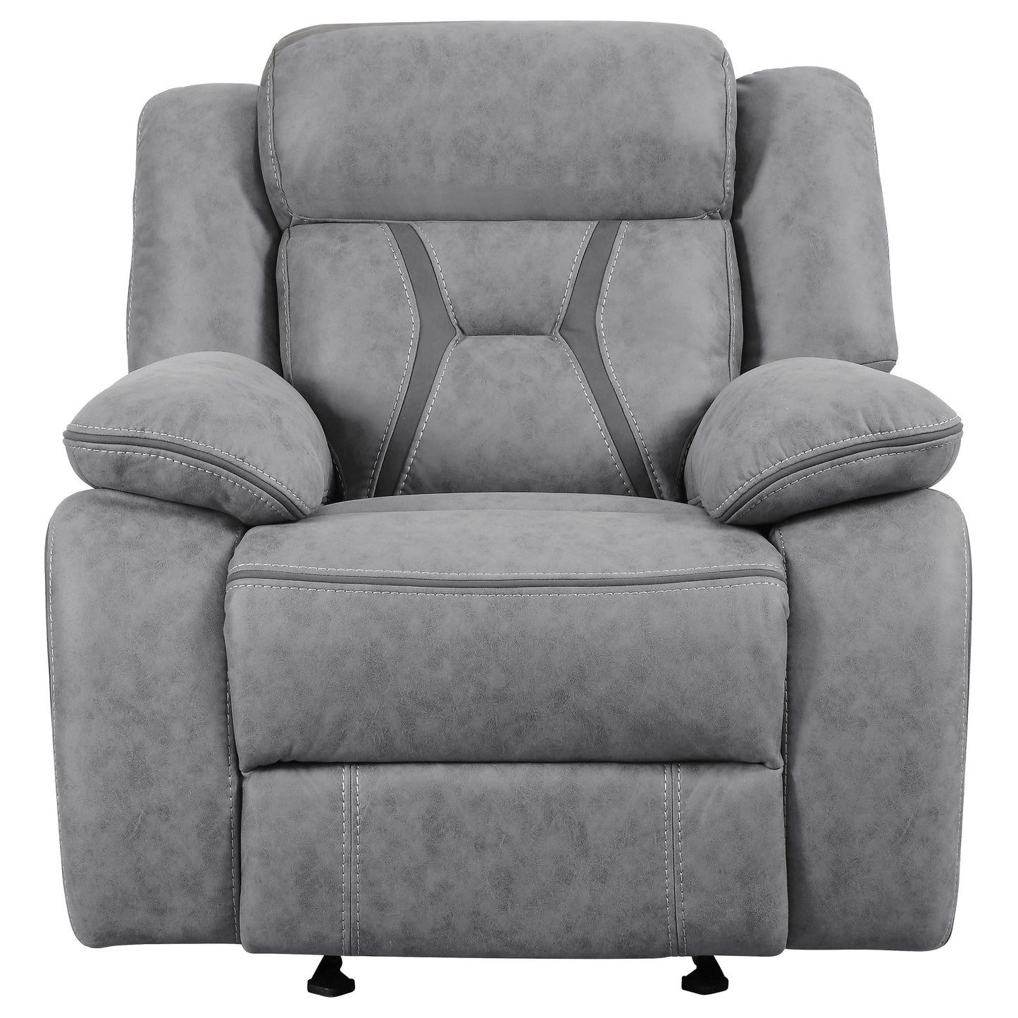 Higgins 3-piece Upholstered Motion Reclining Sofa Set Grey