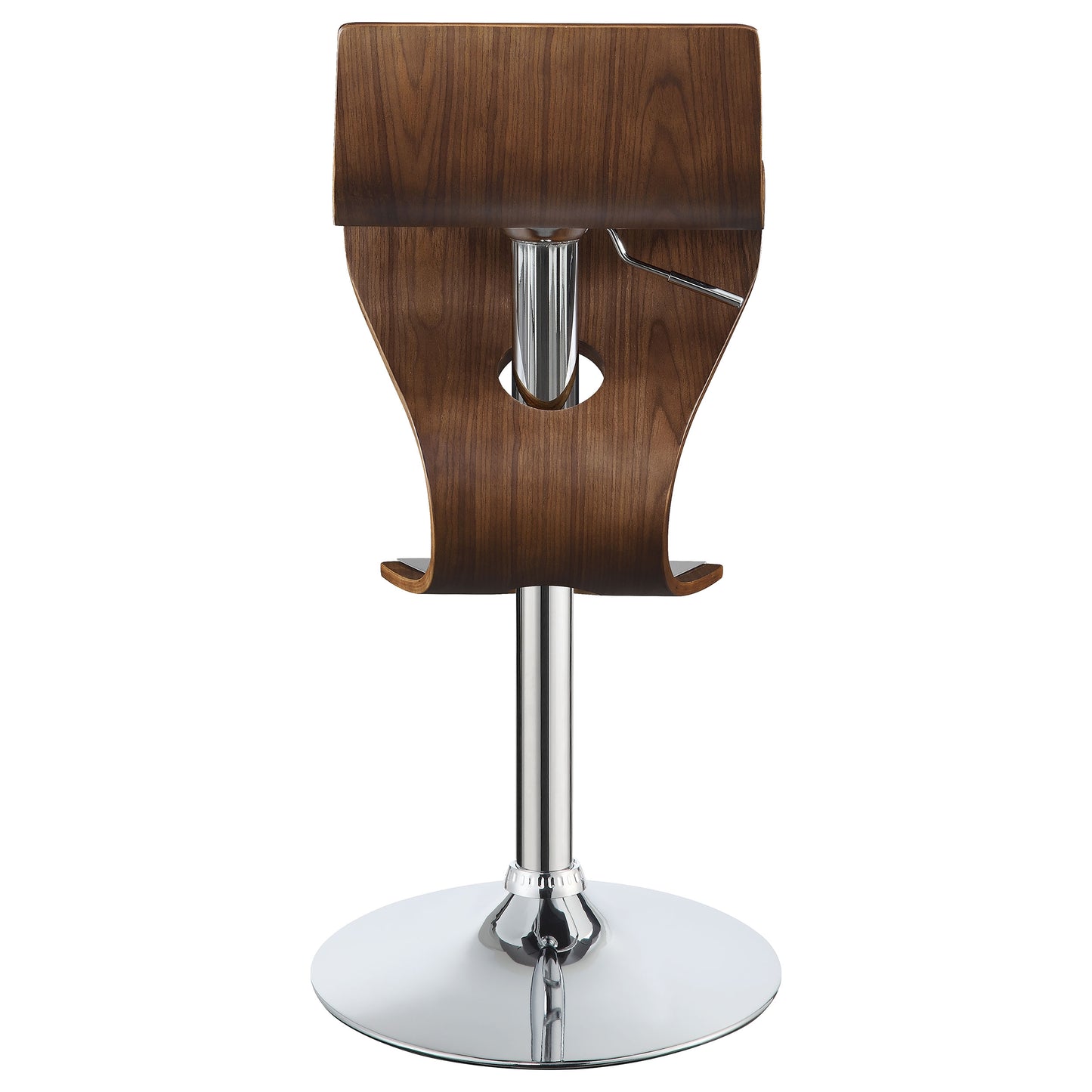 Covina Adjustable Bar Stool Walnut and Chrome