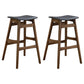 Finnick Cushioned Backless Bar Stool Walnut (Set of 2)