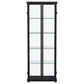 Aero 4-shelf Display Curio Cabinet with LED Lighting Black