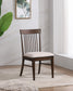 Everton Wood Dining Side Chair Dark Walnut (Set of 2)