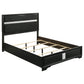 Miranda 55-inch Upholstered California King Panel Bed Black