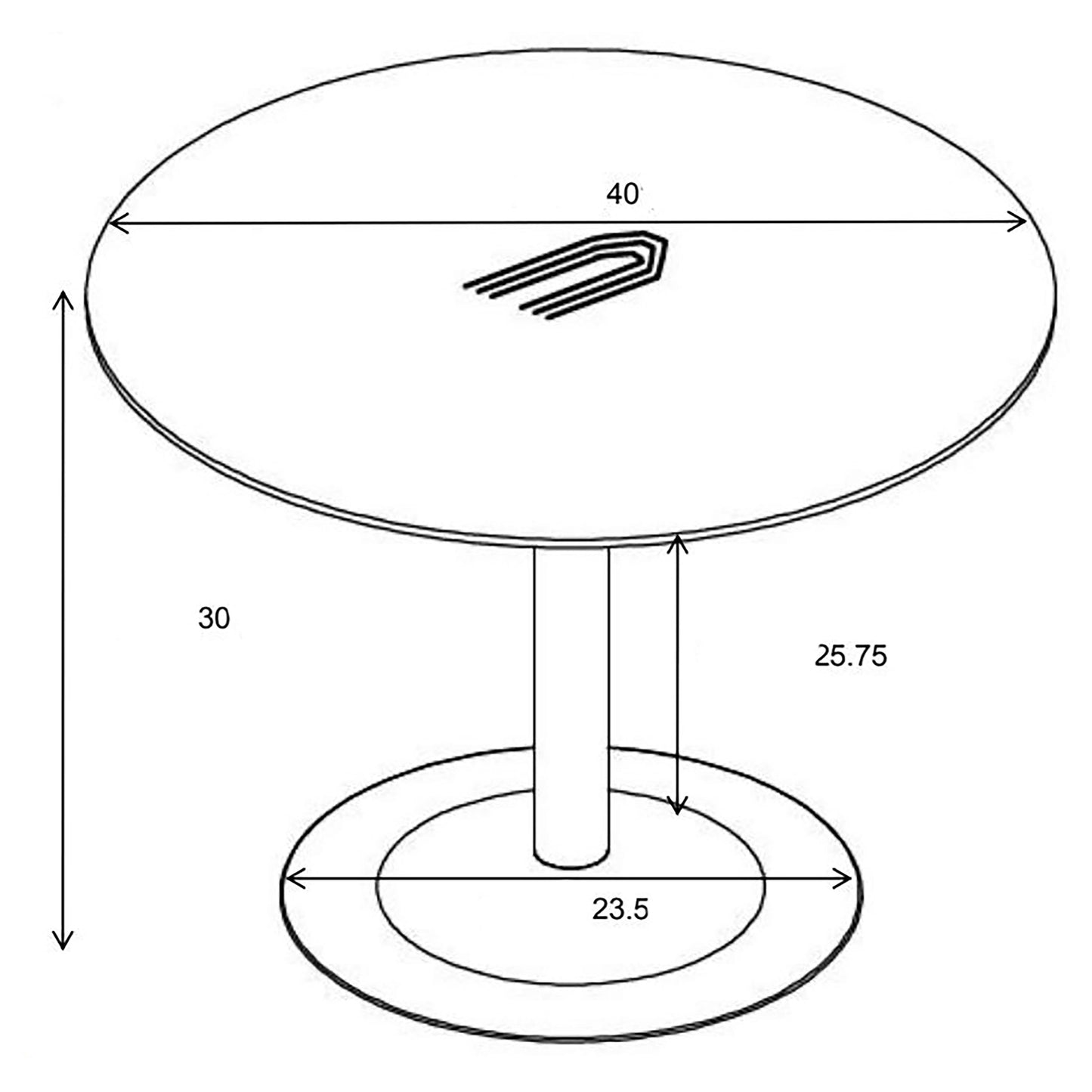 Cora Round 40-inch Wood Top Dining Table Brown Walnut