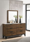 Mays 6-drawer Dresser with Mirror Walnut