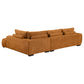 Camacho Upholstered Sectional Sofa with Ottoman Set Orange