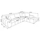 Camacho Upholstered Chaise Sectional Sofa Amber