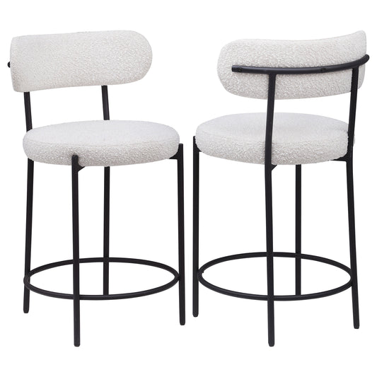 Viola Boucle Upholstered Counter Chair Cream (Set of 2)