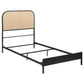 Amherst Radio Weave Rattan Metal Full Bed Black