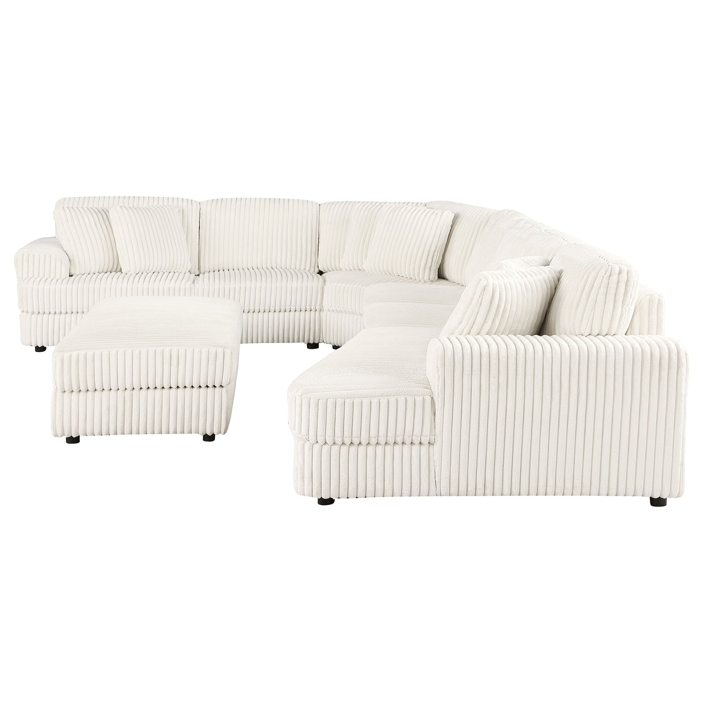 Emberson 5-piece Upholstered Modular Sectional Sofa Ivory