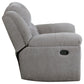 Gilson Chenille Upholstered Reclining Glider Recliner Grey