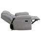 Gilson Chenille Upholstered Reclining Glider Recliner Grey