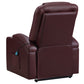 Armstrong Upholstered Power Lift Massage Recliner Wine Red