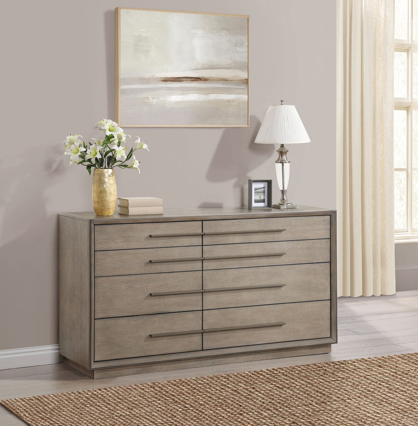 Durango 8-drawer Dresser Washed Oak