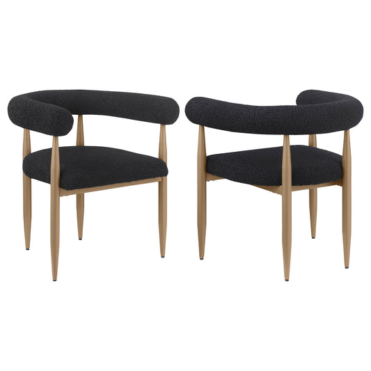 Dunmore Upholstered Dining Side Chair Black (Set of 2)