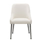 Mayette Upholstered Dining Side Chair Ivory (Set of 2)