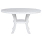 Judd 54-inch Round Dining Wood Table with Shelf Pearl White