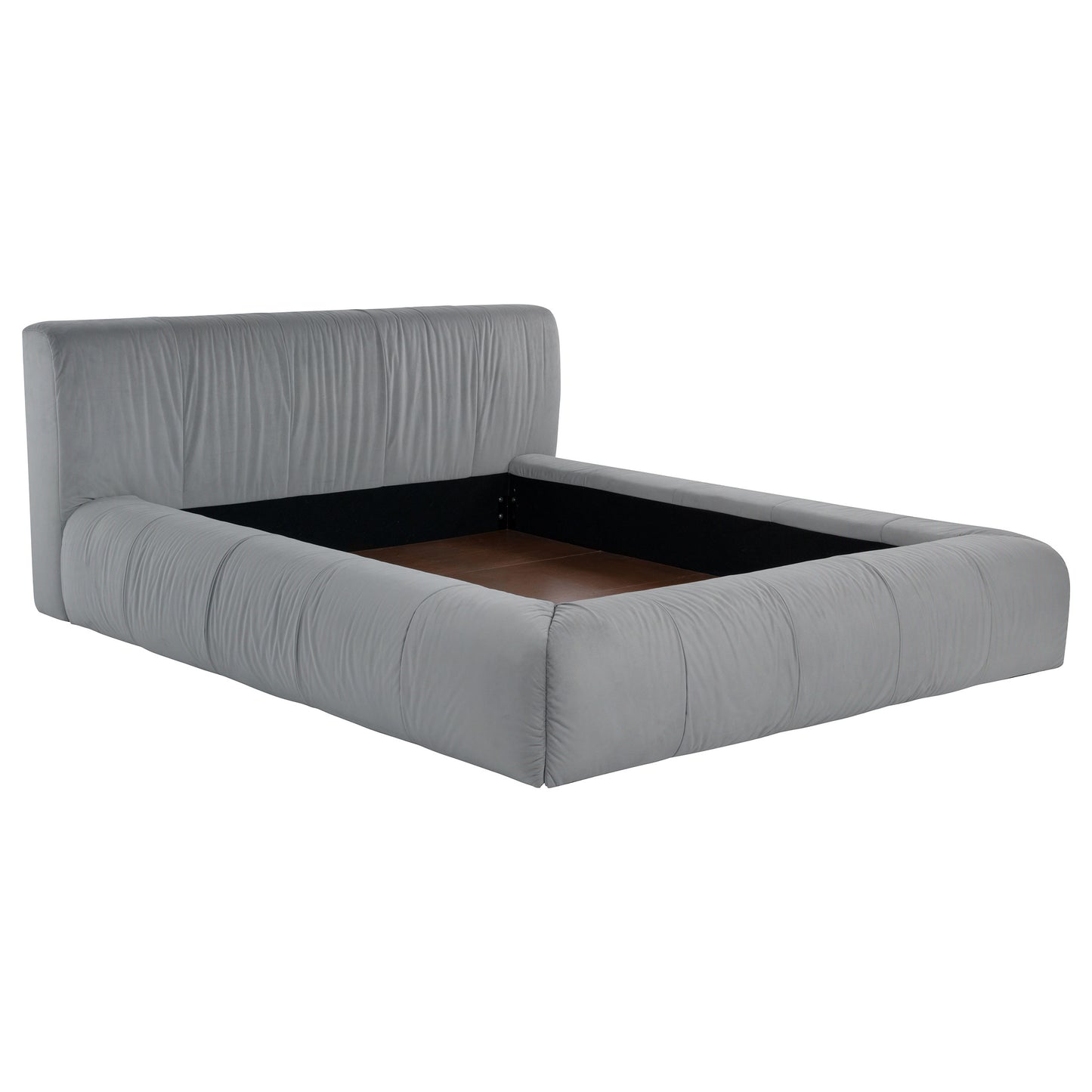 Wilshire Upholstered California King Platform Bed Grey