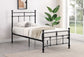 Novak 48-inch Metal Twin Open Frame Bed Matte Black