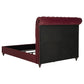 Devon 57-inch Upholstered California King Panel Bed Wine Red