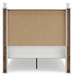 Mollviney Full Panel Headboard with Mirrored Dresser and 2 Nightstands