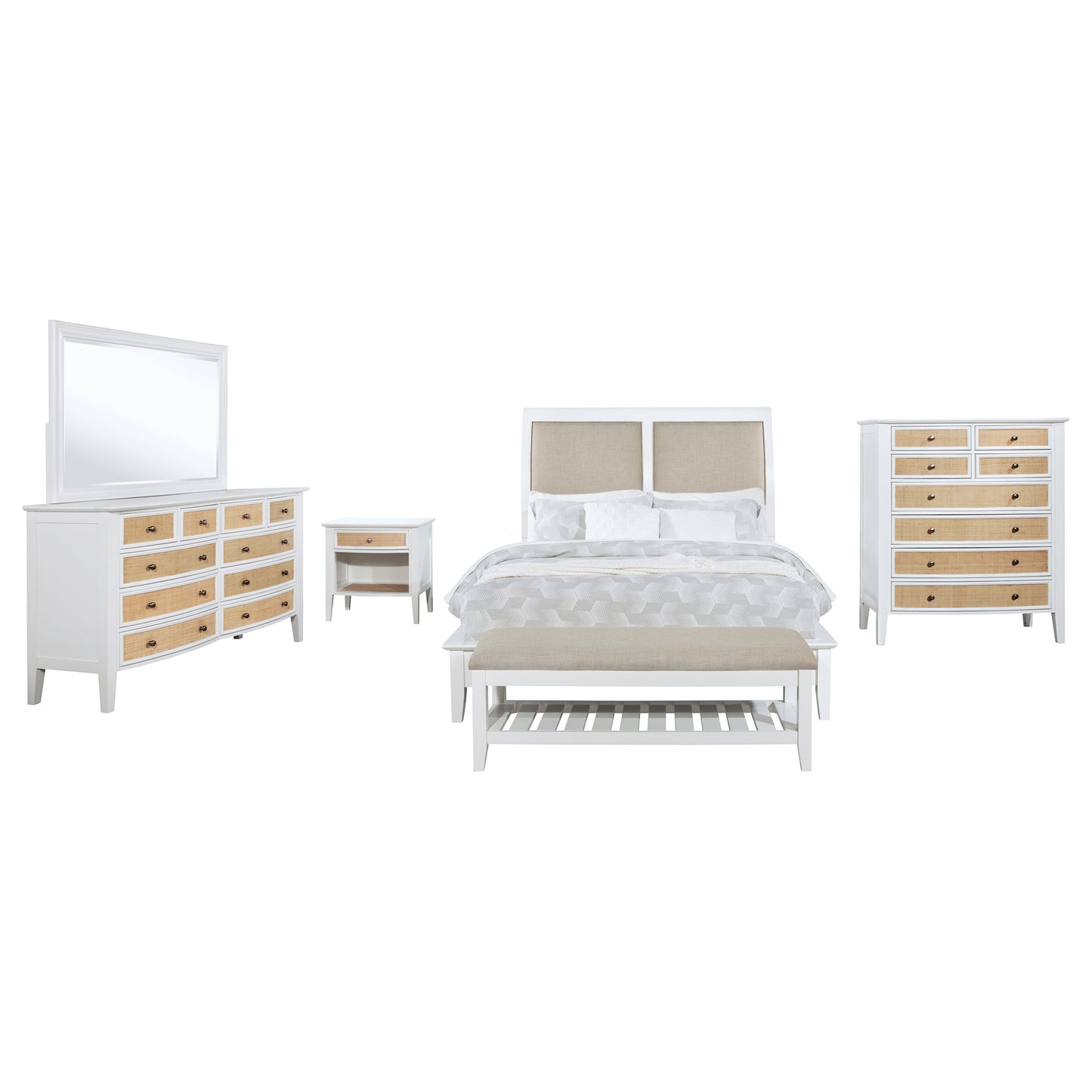 Bexhill 5-piece California King Bedroom Set White