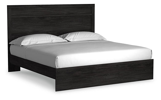 Belachime King Panel Bed with 2 Nightstands