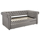 Kepner Upholstered Twin Daybed with Trundle Grey