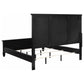 Sandy Beach 63-inch California King Wood Panel Bed Black