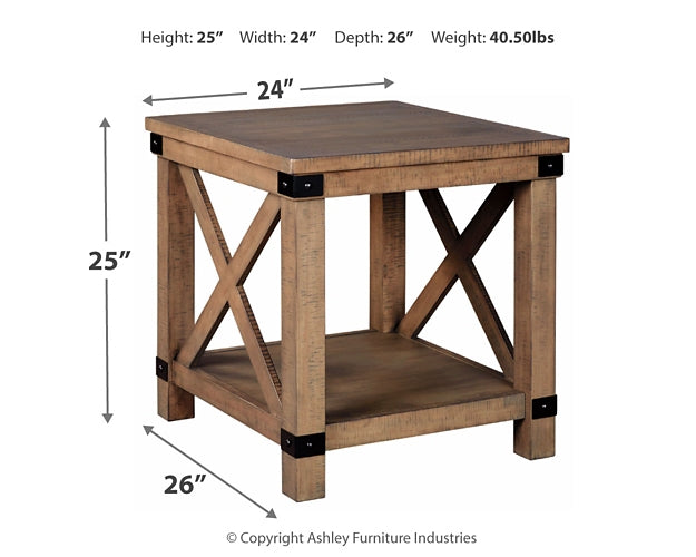 Aldwin Rectangular End Table Cloud 9 Mattress & Furniture