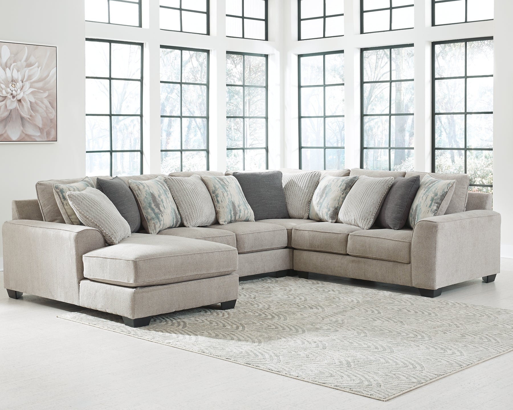 Ardsley 5-Piece Sectional with Ottoman Cloud 9 Mattress & Furniture