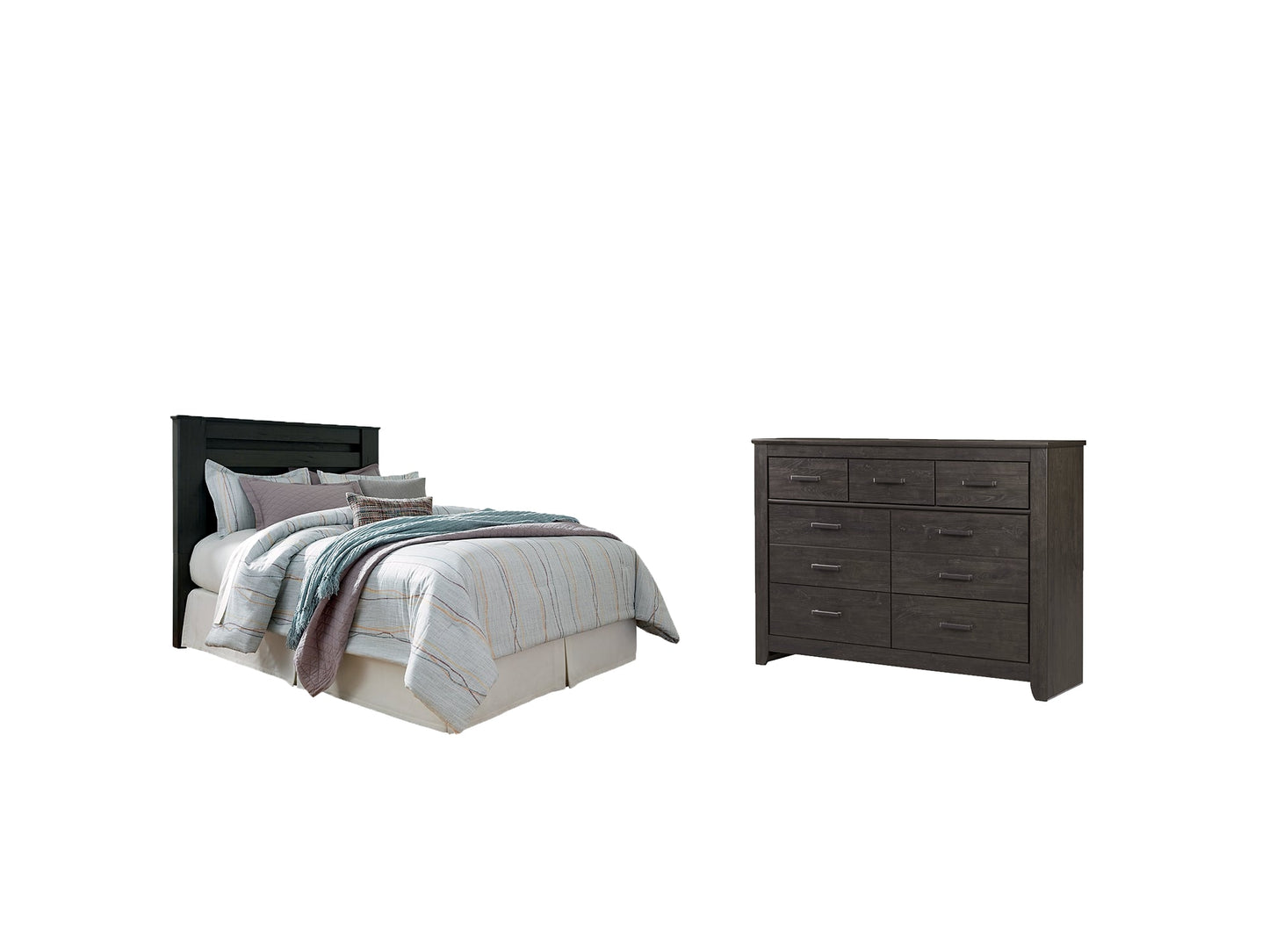 Brinxton King/California King Panel Headboard with Dresser Cloud 9 Mattress & Furniture