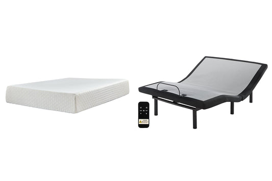 Chime 12 Inch Memory Foam Mattress with Adjustable Base Cloud 9 Mattress & Furniture