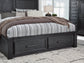 Foyland California King Panel Storage Bed with Mirrored Dresser at Cloud 9 Mattress & Furniture furniture, home furnishing, home decor