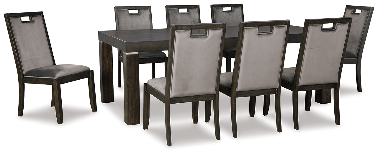 Hyndell Dining Table and 8 Chairs at Cloud 9 Mattress & Furniture furniture, home furnishing, home decor