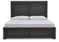 Foyland King Panel Storage Bed with Mirrored Dresser and 2 Nightstands at Cloud 9 Mattress & Furniture furniture, home furnishing, home decor