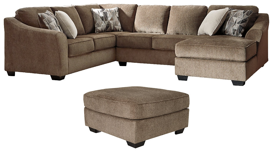 Graftin 3-Piece Sectional with Ottoman at Cloud 9 Mattress & Furniture furniture, home furnishing, home decor