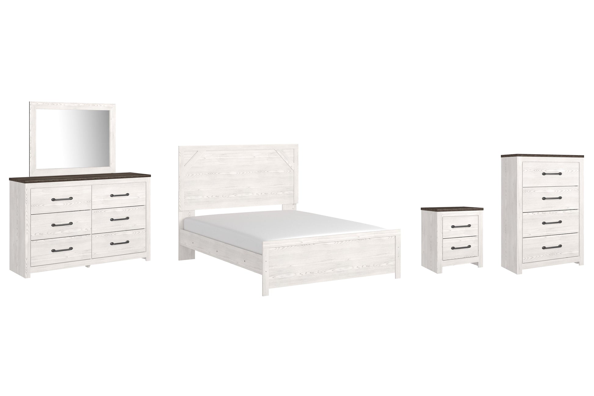 Gerridan Queen Panel Bed with Mirrored Dresser, Chest and Nightstand at Cloud 9 Mattress & Furniture furniture, home furnishing, home decor