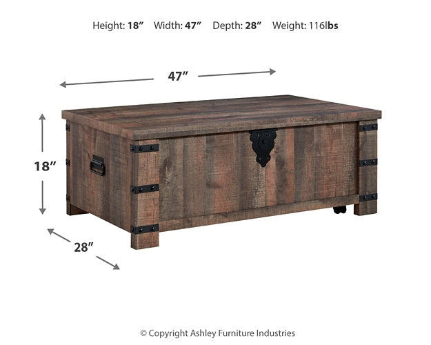 Hollum Lift Top Cocktail Table at Cloud 9 Mattress & Furniture furniture, home furnishing, home decor