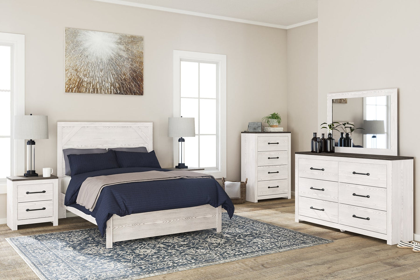 Gerridan Full Panel Bed with Mirrored Dresser, Chest and Nightstand at Cloud 9 Mattress & Furniture furniture, home furnishing, home decor