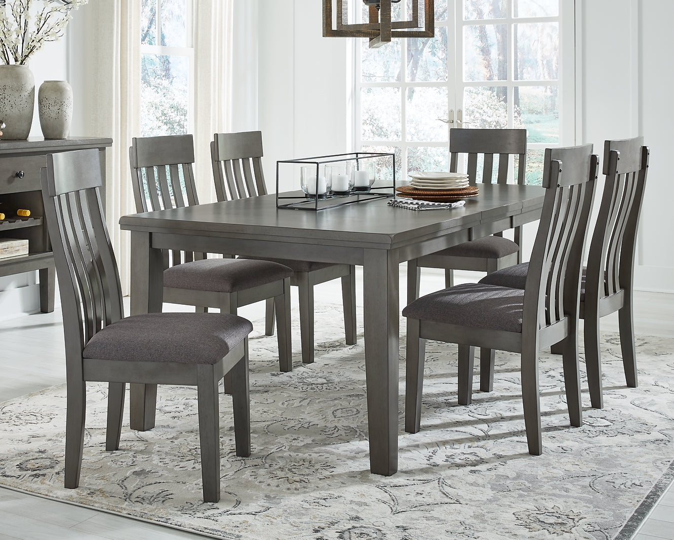 Hallanden Dining Table and 6 Chairs at Cloud 9 Mattress & Furniture furniture, home furnishing, home decor