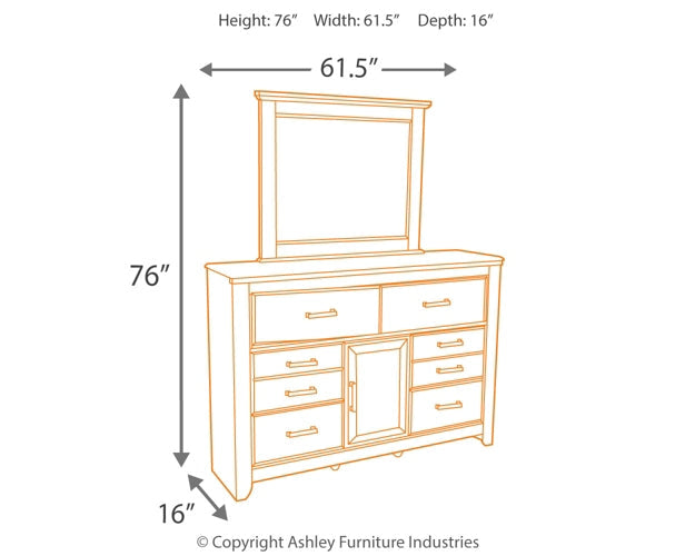 Juararo King/California King Panel Headboard with Mirrored Dresser at Cloud 9 Mattress & Furniture furniture, home furnishing, home decor