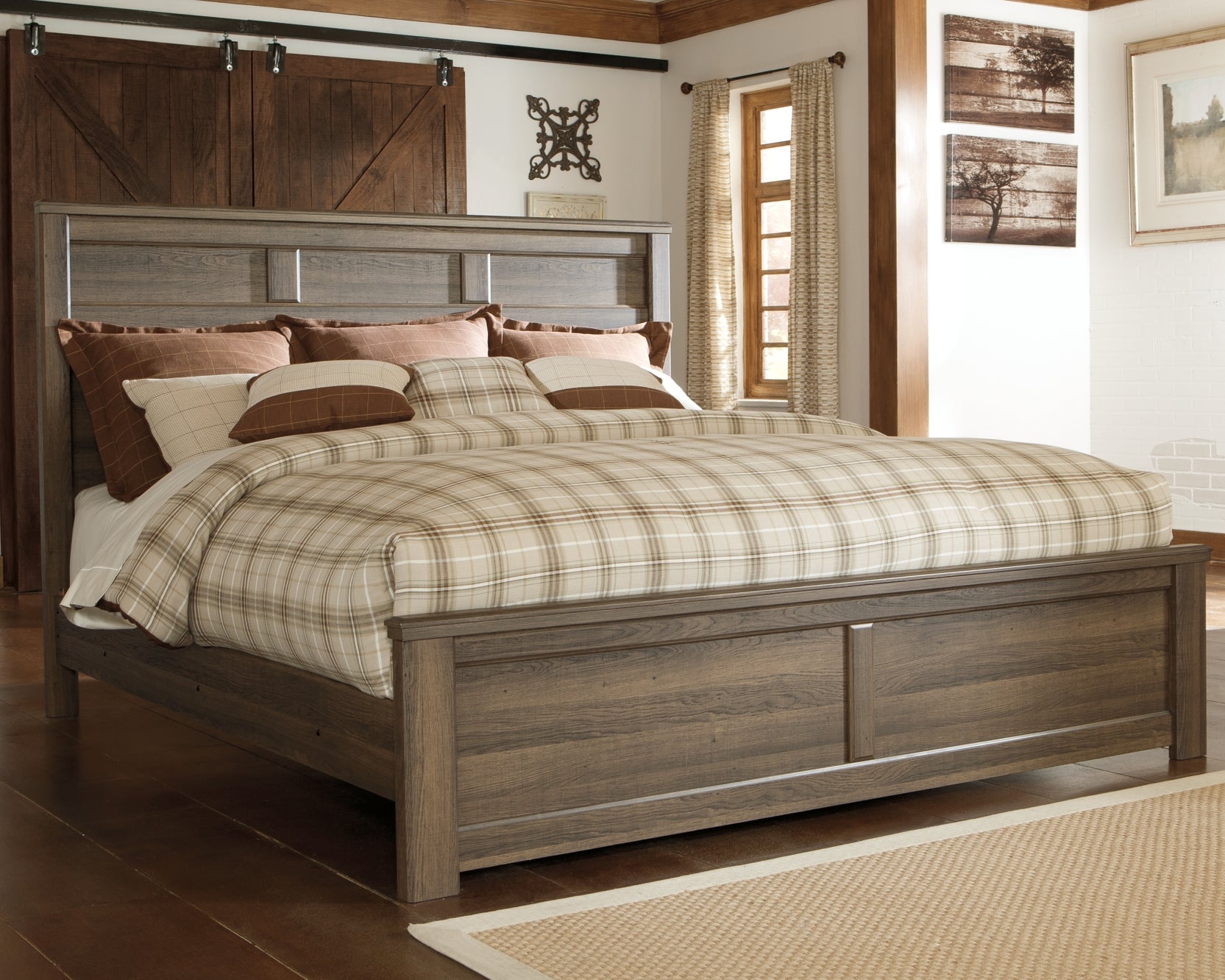 Juararo King Panel Bed with Mirrored Dresser at Cloud 9 Mattress & Furniture furniture, home furnishing, home decor