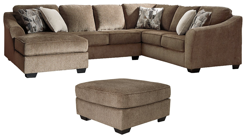 Graftin 3-Piece Sectional with Ottoman at Cloud 9 Mattress & Furniture furniture, home furnishing, home decor